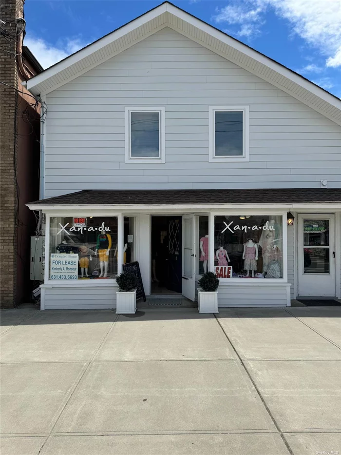 Prime retail space available for lease! This modernized storefront offers a high-visibility location in the heart of East Quogue&rsquo;s Main Street, ensuring maximum exposure for your business. Boasting 900 square feet of interior space including a half bath, and 2 dedicated parking spaces. The space is versatile for various retail and business concepts. Modern design, large display windows, and high foot traffic make it an ideal opportunity for your next venture. Call now to secure this premium location and elevate your brand presence!