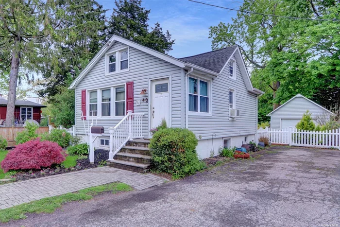 Welcome to your new home in this very desired area of West Islip. This very CHARMING Cottage-Style Ranch nestled on a Cul-De-Sac on a quiet block. Beautiful hardwood floors, large living room (expanded UTILIZING the 2nd Bedroom space), with full bath. Full unfinished basement with Laundry and utility. Beautiful fenced yard with patio for entertaining.