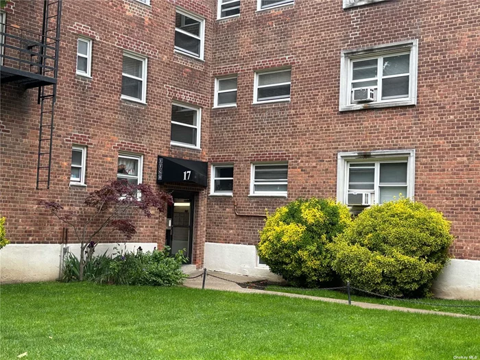 Great Neck. Ideally located garden apartment on a tree-lined residential street a block away from the LIRR and town. Second floor unit with hardwood floors, like new bath and updated windowed kitchen with gas cooking. Dedicated garage parking may be available (additional $). Separate on-site location for laundry and trash. Resident superintendent.