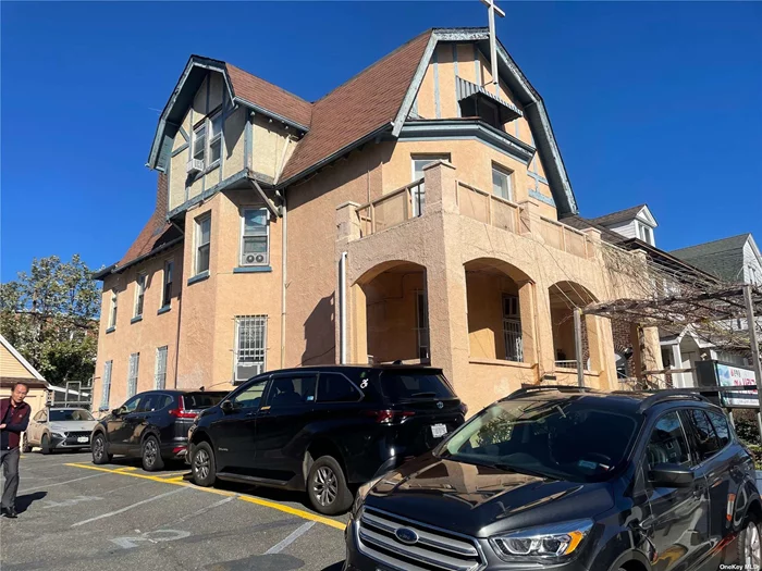 Location, location!! Zoning R5,  Mix use multi family, 1st fl. Religious service , 2nd./3rd. Apts. Good investment& development, Near train station ( 74 st.) #7, E F, M , R