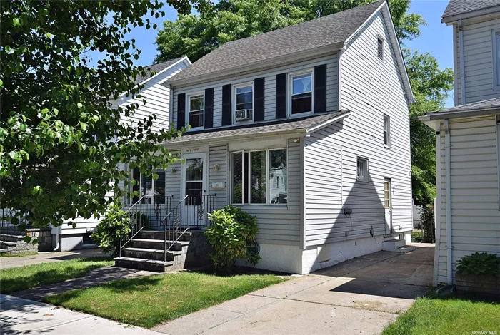 Welcome to this exquisite 3 Bedrooms, 2.5 full baths colonial! Step onto the charming open floor and comfort. This home was meticulously renovated 2018 includes new roof , new kitchen, new windows, new heating system, new bathroom. The kitchen boasting grant countertops, ceiling-high cabinets and quality appliances. Entertain in style within the large living room. Retreat to the primary master bedroom on 2nd floor with two additional bedrooms, a full bath, and Storage is plentiful with an oversized attic, while the lower level delights with 8-foot ceilings, newer mechanics in 2018, step outside to nice backyard for year round enjoyment. a detached car garage and a long driveway for more car to park a long with street parking. the house has easy and near major highway, Shopping .Restaurants, LIRR near public Transportation.