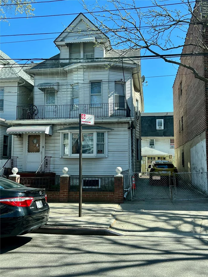 Contract Vendee, Cash offers, As-Is, No interior access. Large Legal 3-Family Home In the Heart of Elmhurst. The house has 2 floors, a legal attic, and a separate entrance to the basement. lot is 35x100, the house is 25x52, 2489 sqft. it has a detached garage with a private driveway. 10 minutes to the EFMR Subway and bus. close to the park and shopping. Don&rsquo;t Miss This Opportunity!