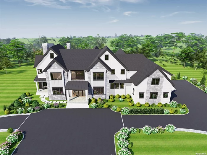 BRAND NEW CONSTRUCTION - TO BE BUILT. This is an opportunity to customize your exclusive luxury residence approximately 7000 sf interior, plus a 3000 sf Basement with 10 foot ceiling. Local prominent builder, will finish to perfection on this incredible flat 2.20-acre property. Exceptional neighborhood in the Wawapek and Titus area of Cold Spring Harbor. This property is close to the 32-acre Wawapek Preserve, serene and private. Proposed Estate, offering 5 en-suite Bedrooms, Gourmet Kitchen, Great room, Game room, fireplace, Formal Living Room, Dining Room, elevator, custom windows, radiant heat throughout, full basement with 12 foot ceilings, elevator access, and a 3-car Garage are some of the many amenities offered. This high-end new construction will be the epitome of luxury with a fresh on point design, incorporating unique finishes with different elements, in the Wawapek neighborhood of Cold Spring Harbor. Extensive landscaping and an estate rock wall will surround the property. *Please note renderings are for informational purposes* Private Eagle Dock Beach with mooring rights (fee). CSH SD2.