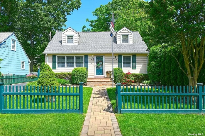 Welcome Home to this meticulously maintained Cozy Cape. This house boasts Hardwood Floors and crown Molding throughout. The eat-in Kitchen has Maple Cabinets, Granite Counters, and Stainless Steel Appliances. There are three bedrooms and two bathrooms, and one bedroom is on the main level, with an updated bath and a walk-in shower. The finished basement has a playroom, office, Ose with Bilco doors, utilities, laundry, and storage.3 Zone Heat/AC system mini split. The fully fenced-in backyard has a large deck with a 12x24 electric awning. Great for entertaining! Extras include 200 amps, Anderson windows, an alarm system, & Low Taxes!!! Great Location, close to all amenities.