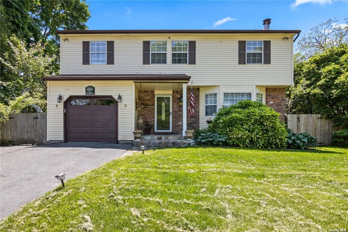 Welcome to this beautiful colonial offering 4 bedrooms, 2.5 bathrooms, 1 car garage, Full unfinished basement and a new roof! This gem is located on a quiet street only 3 mins away from Ronkonkoma LIRR Train Station & only 3 mins from Express way (495). This Gem offers a Marble fireplace, gorgeous ample kitchen with tons of cabinet space, dinning area, formal living room and a family room/den. On the second floor you&rsquo;ll find the Master bedroom with en-suite, 2nd full bathroom and 3 huge bedrooms! Sachem School district. Home has all proper Co&rsquo;s - above ground pool is being delivered as-is.