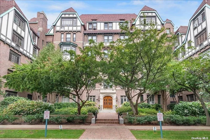 Introducing this stunning renovated pet-friendly three-bedroom co-op apartment within one of the most sought-after buildings in Forest Hills Gardens. This prestigious turn key, second floor corner apartment features a large entry foyer, spacious living room, formal dining room, renovated windowed kitchen with stainless steel appliances and granite countertops, renovated windowed bathroom, 3 large bedrooms, beautiful hardwood floors, and great closet space including custom built-in cabinets and storage. Recent upgrades in building include a new camera surveillance system, an updated intercom system that connects to residents phones, elevator and a new laundry room with Wi-Fi and app capability. Additional storage options and a bike room are available. Parking is easy with a resident permit only system, and there is a neighborhood security patrol. Sublets are allowed after 2 years with board approval. Experience the best of both city and suburban living an unbeatable location near the LIRR, express subways and buses, shops, entertainment and more. This hidden gem is not to be overlooked!