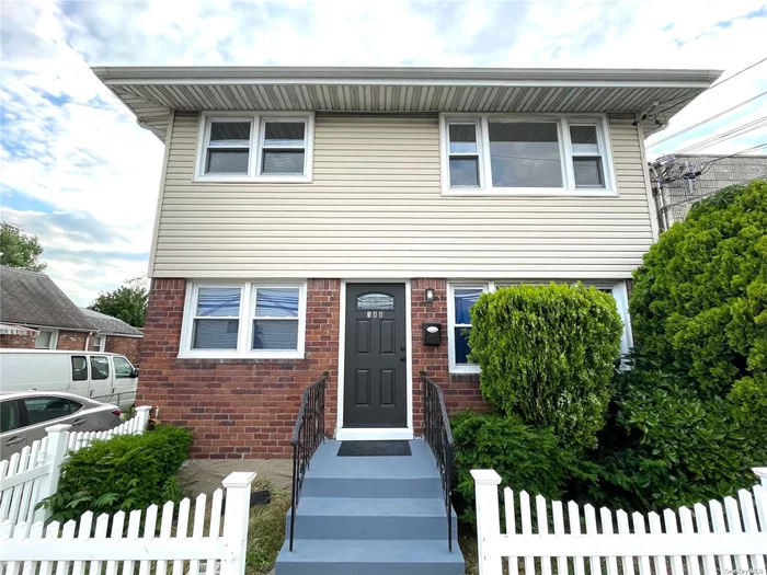 Welcome to this charming duplex rental unit in prime area of Elmont. The whole unit was just renovated in 2022. The 1st floor features: 2 good size bedrooms, large living room, Kitchen, Dining Room, Full Bathroom. The kitchen has smoke ventilation fan and dish washer. The bright finished basement features: 2 really large rooms, laundry, full bathroom, outside entrance; The basement has stairs to the 1st floor and it has a backdoor to the nice backyard. Outside, enjoy a long driveway, a garage and a private fenced backyard.