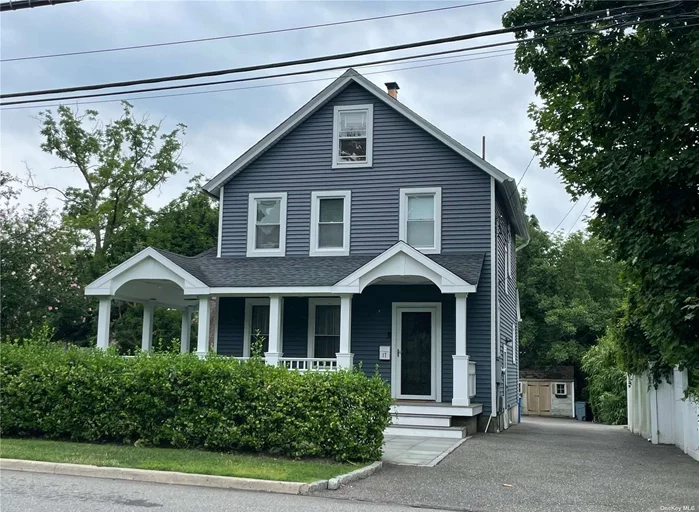 Charming Village colonial, Whole house rental with beautiful property, back deck and fire pit, located across from Heckscher Park. 3 bedrooms, 1.5 bathrooms, Living rm, Formal dining rm, Kitchen, Mud rm with Washer/dryer. Unfinished basement and shed for storage. Off street parking with private driveway.