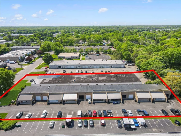 Stately Fully Leased One-Story Industrial Building in Bohemia&rsquo;s Industrial Park on Full Acre with 35 Parking Spaces. Features 7 Separate Units, Each with 320 Square Feet of Office Space and 1, 500+/- Square Feet of Warehouse with 14 Foot Height and Overhead Doors. Each Suite has 200 Amp Electric, Gas Heat and Air Conditioners. Rental Income is $17, 000/Month. Landlord Pays Annual Taxes of $31, 005; Tenants Pay 14.5% of Taxes Above Their Base Year and Tenants Pay 14.5% of Landscaping Bill = $840/Yr for Each Tenant. Landlord Pays Water Bill - About $765/Yr. Landlord Pays $6, 300/Yr for Insurance. Property is Landscaped and has Inground Sprinklers. Conveniently Located Just North of Sunrise Highway, South of Veterans Memorial Highway and Close to Long Island MacArthur Airport.