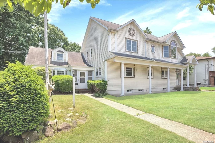 Rare Impressive .34/Acre (110x141) Property with 4BR/3Bth Colonial that was renovated in 2006, a Detached 2 Car Garage with Loft PLUS attached 4 Rm, 1.5 Bth Separate/Connected Guest/Living Quarters- Possible Home Office/or Multigenerational Use w/Proper Permits. Largest Lot on the block. Not a flood Zone. 4 BR Colonial has Central Air Conditioning, Cherrywood Kitchen Cabinetry, Granite, Breakfast Bar, Large Liv rm has Woodburning Fireplace, Andersen Windows. HW Floors on both levels, Upstairs Vaulted Main Bedroom Suite w/ Walk In Closet & Spacious Private Bath (Tub and Separate Shower), 3 Add&rsquo;tl Bedrooms, Full Bath (Tub) and Laundry. Double Closets,  French Doors, Pocket Doors, Basement, Above Ground Oil Tank,  Gas Heating in Guest quarters, Covered patio, Portico. Centrally located to LIRR, Shopping, Restaurants, Schools & Oceanside Park and Pool. **Floor plan and more professional pictures to follow*** PRIVATE SHOWINGS ONLY