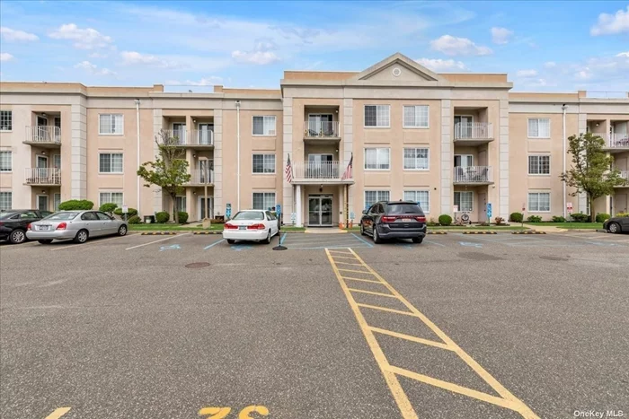 Beautiful , Updated 1 Bedroom , 1 1/2 Bath Condo on First Floor of the Tifanny of Westbury a 55+ Senior Community . Located Close to Shopping, Dining, RR and Public Transportation. Features Community Pool & Terrace for Lounging, Exercise Room, Recreation Room w/ Kitchen for Parties and Social Gatherings, Mail Room, Storage Room, Elevator, Assigned Parking and Guest Parking. This Freshly Painted, Sunny and Bright Unit Boasts Brand New Washer & Dryer, New Stove w/ Microwave, New Electric Hot Water Heater, Central Air Conditioning/Heating,  Ensuite Bdrm w/Brand New Carpet and Full Bth, Updated Kitchen and Bathrooms, , Door to Patio Area and the Convenience of Private Direct Entry From Outside As Well As From the Building Lobby.. . Low Taxes and Common Charges !  Pet Friendly,  On Site Super.. Come See This Fabulous Unit and All the Many Amenities Offered!