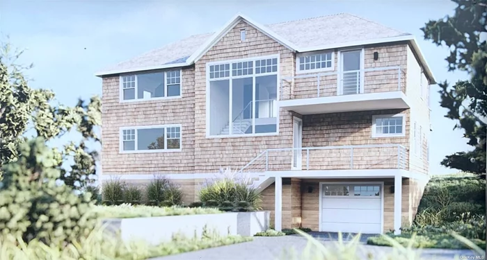 Currently under construction on the ocean in Westhampton Beach, this 4, 000 SF, 2 level Traditional sits on .7 acres with 90+ feet of ocean frontage. The home will feature 4BR, 2 of which are Primary en-suites - one on each floor, and 1.5 additional bathrooms. The kitchen, living room and dining room are open and bright, and offer views of the ocean and bay. Additional amenities include 2 gas fireplaces, 1 inside and the other outdoors, a gym room, and a lounge area on the 2nd level. A 1, 125 SF rear deck with 16x14 foot pool for a dip, or access the beach and ocean via your own pathway. One car, 400 SF garage on the lower level provides adequate storage space. Enjoy life on the ocean, and the convenience of being in close proximity to the shops, restaurants and entertainment venues on Main Street, Westhampton Beach. Estimated completion Summer 2024. Taxes are TBD.
