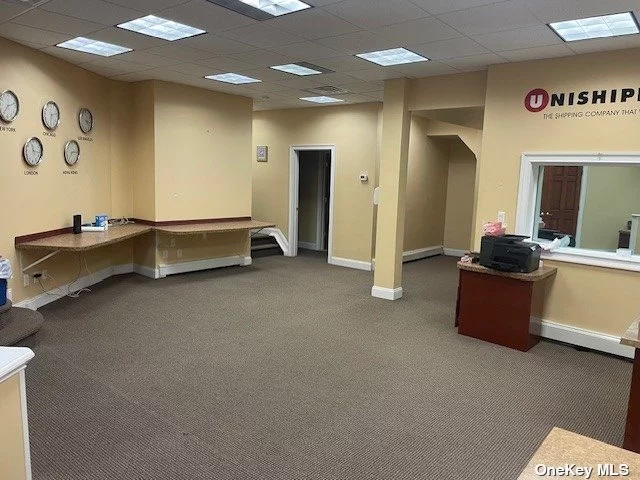 Excellent opportunity large first floor plus basement available right off Woodhaven blvd. formerly used by shipping company many uses including medical , great space and building in excellent shape