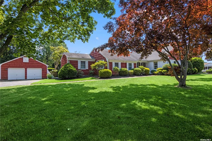 First time on the market for this Farm Ranch in the Hamlet of Saint James on Long Island&rsquo;s north shore. When you enter this mid century home, you will be greeted with warm sunlight from the living room windows overlooking the In the Ground Pool and tranquil backyard. You will find the Den through the French doors in the entrance hallway. The formal Living room has extensive crown molding and wood burning fireplace. The Formal Dining room is where you will find a slider to the deck and pool. This home features a first floor bedroom and additional two bedrooms upstairs. The Eat in Kitchen is where you will find your entrance to the Sun Room. Full partially finished basement provides an additional Family room with bar, laundry area and storage. This unique home has room for extended family with a spacious garage conversion (CO&rsquo;s in place), which features Bedroom, Full Bath, Eat in Kitchen and Living Room.