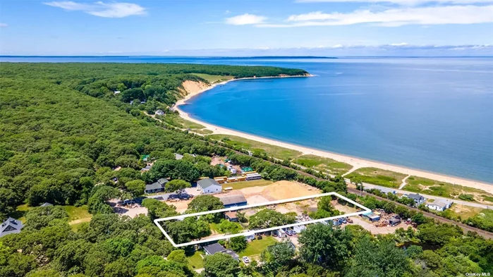 Discover a rare opportunity on the picturesque Montauk shoreline with this .83 acre property offering a unique blend of commercial/industrial zoning potential alongside a charming single-family home and cottage. Situated just a 2-minute walk from the water&rsquo;s edge, this property promises endless possibilities for development and lifestyle. The main residence, a distinctive 2-story home featuring 2 bedrooms and 1 bath, embodies a cozy yet versatile living space, ideal for personal use or creative renovation. Adjacent to the main house, a quaint cottage equipped with all utilities boasts 1 bedroom and 1 bath, providing additional accommodation or rental income potential. With its prime location and expansive lot, totaling .83 acres, this property invites visionary investors and homeowners alike to envision and realize something truly extraordinary. Seize the chance to transform this Montauk gem into your dream coastal sanctuary or thriving commercial venture.