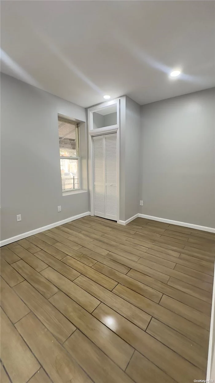 NEWLY RENOVATED FIRST FLOOR ONE BEDROOM APARTMENT. UPDATED KITCHEN WITH NEW STAINLESS STEEL APPLIANCES. UPDATED BATHROOM FRESHLY PAINTED AND NEW FIXTURES. READY FOR MOVE IN. Light Filled Apartment in East Brooklyn. Convenient to all amenities. Tenant pays electricity and cooking gas.