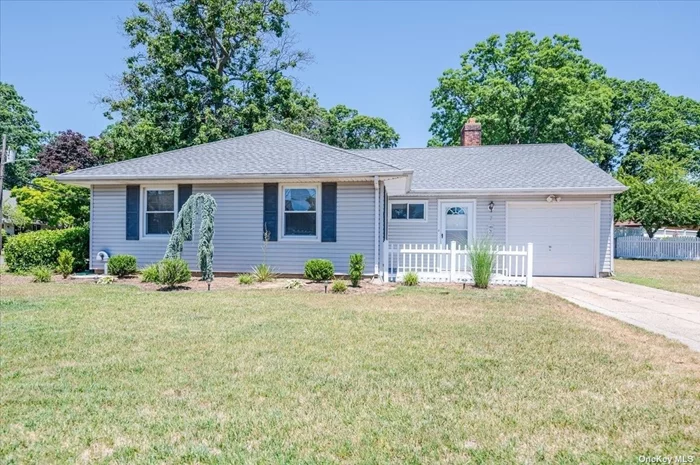 Location, location, location! One-level ranch on an oversized corner lot in a desirable mid-block location. The new kitchen has white cabinets and quartz countertops. It is a perfect starter house or retirement and also a valuable building lot for new construction or expansion/extension. The roof is a single layer that was stripped & replaced in 2019, so it is approximately five years old. 100 Amp Electric Service with panel, laundry, boiler replaced 1991, water heater, and storage in the garage. Gas water baseboard Heat, Gas Water Heater, Electric Stove, and Gas Dryer. Other improvements include 1995 windows, siding, exterior doors, 2023 carpets, vinyl plank flooring, and an updated toilet and vanity.