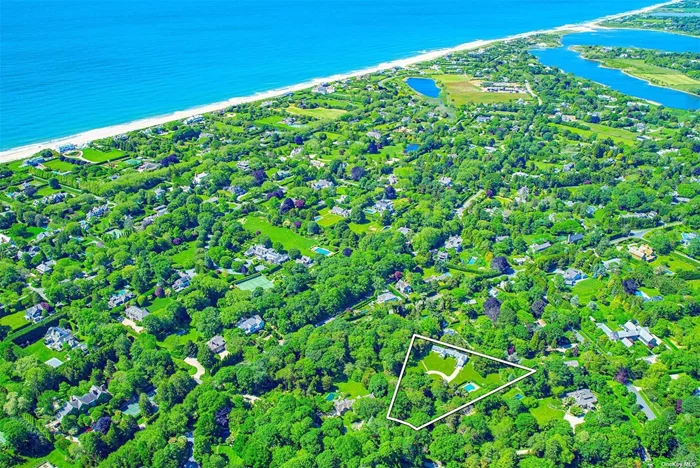 Perched on what may be the highest point in the Village of East Hampton is a hidden haven. A simple 3 bedroom, 2.5 bath 1950&rsquo;s ranch house, with central air conditioning, this home is on a completely private 1.77 acre lot - in the MOST desirable area of the Georgica estate section. This special property, located at 107 Georgica Road, is offered for sale for the first time in over 50 years. The knowledgeable buyer will easily see the unique opportunity to either restore this mid-century home, or create a new and spectacular legacy estate (potentially a main house of 8, 000 plus square feet with room to add a pool house to the 50-foot pool on-site now). This unique sale is available for immediate purchase.