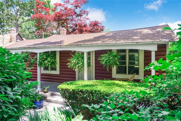 An idyllic cottage nestled on a tranquil East Patchogue Road, this unique home, one of only three on the street, is a peaceful retreat giving storybook vibes. Step onto the covered front porch and into the cottage&rsquo;s open layout that exudes a sense of spaciousness, amplified by vaulted ceilings and exposed beams. This one-bedroom home, originally designed with two bedrooms, offers flexibility to fit your needs. Freshly painted interiors and exteriors enhance the home&rsquo;s appeal, along with updates like a new roof, a new Peerless boiler, and a new Roth double wall oil tank. Other updates over the last 2 decades include windows, and cesspool. Outside, the property is a garden lover&rsquo;s dream. Lush landscaping creates a verdant oasis, with an irrigation system for easy maintenance of both front and back gardens. An extra-large 20ft. x 14ft. shed provides ample space for storage or could be transformed into a workshop or hobby space. Located approximately a mile from Bellport Village, this home offers easy access to local amenities, while still providing a peaceful retreat from the hustle and bustle. Whether you&rsquo;re looking for a quiet place to call home or a weekend getaway, this is a property that truly offers the perfect blend of tranquility and convenience.