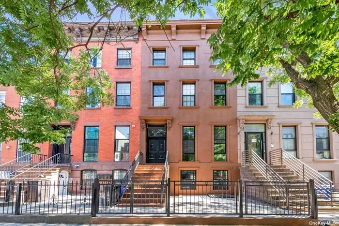 Welcome to Quincy Street; a meticulously gut-renovated 3 family Brownstone nestled in a quintessential tree-lined street in the heart of Bedford-Stuyvesant. Spanning over 3, 200 square feet and featuring 20ft of width this picturesque home offers an unparalleled level of craftsmanship and attention to detail, while seamless with modern luxury, creating a residence that is as functional as it is beautiful. Boasting 8 bedrooms and 5 full bathroom this spacious home offers an abundance of room for both gracious living and relaxation. Enter and be welcomed by an open, but distinct living, dining and kitchen quarters detailed with white shaker cabinets perfect for entertaining. This estate like haven has an abundance of natural light with interiors awash in high-end finishes. The kitchen also features a grand island with waterfall quartz countertops, stainless steel appliances and large pantry. Adjacent to the kitchen there&rsquo;s a guest room/Office/playroom with entrance to the garden. Upstairs enjoy the opulence of 16 ft ceilings, two nice size bedrooms with double closets and full bathroom, primary bedroom with full bath and two double size closets ensuite. The home also features 2 additional 2 bedroom, 1 bathroom units with open layouts, white kitchen cabinets, quartz counters, and stainless steel appliances, fully renovated with in-unit laundry. Additional features of the home include a fully finished basement with Laundry, split units through-out, security cameras, ring door bell and brand new mechanicals. Access into Manhattan and around Brooklyn are at your fingertips with the A, C, & G trains being just minutes away!