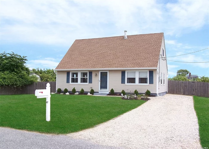 Welcome to your new haven in Mastic Beach, where comfort meets outdoor adventure! This charming Cape Cod home is move-in ready, featuring four spacious bedrooms, numerous updates and spectacular water views Step into this open concept home with stylish wood-look tile flooring, a kitchen adorned with stainless steel appliances, granite countertops,  & French doors leading to a fully fenced backyard and beautifully stenciled patio, ideal for outdoor gatherings. Upstairs, there&rsquo;s plenty of room to add a second bathroom, enhancing the convenience of this delightful home. The generous yard offers endless possibilities for a pool, outdoor kitchen, and more. Embrace the vibrant outdoor lifestyle of Mastic Beach, with Osprey Park, Southaven Park, and Smith Point Beach all nearby. Dive into local history at the Manor of St. George and William Floyd Estate or explore the natural beauty of the Wertheim National Wildlife Refuge. For fishing enthusiasts, a fishing dock just a block away provides easy access to serene waters. Smith Point Beach, part of the Fire Island barrier beach, is only 5 miles away. This popular destination attracts surfers and beach lovers from all over the island. Visit the TWA Flight 800 Memorial and Garden for a moment of reflection, or enjoy good food and live music at Tiki Joe&rsquo;s, a favorite gathering spot. As warmer days approach, enjoy the spectacle of skydivers from the nearby Long Island Skydiving Center. Whether you&rsquo;re a nature lover, history buff, or simply seeking a picturesque retreat, this home is your gateway to endless opportunities in Long Island&rsquo;s most affordable coastal paradise.