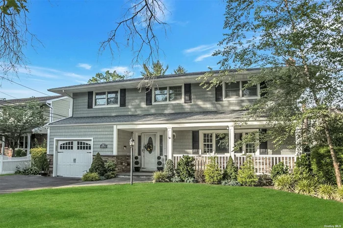 Welcome home to this Beautifully renovated 4 bdrm 2 1/2 bath colonial. Front porch, Entry Foyer, French doors leading into the Living Room,  2023 - Renovated Quartz and Stainless Eat-in Kitchen with walk-in pantry and center island, Formal Dining Room, Den with 1/2 bath. Large Primary Suite w/3 closets, Full Bath and sitting room (was the 5th bedroom) 3 additional bedrooms, Full bath. Finished Basement, Hardwood floors, Crown Moldings, 2 zone CAC, split CAC unit in basement, 150 amp electric, fenced, 2 sheds, 1 1/2 car garage, 2023 driveway and front walkway, Recently renovated den bathroom, 2 year old windows, Newer roof, siding and deck. Low taxes! Won&rsquo;t Last!