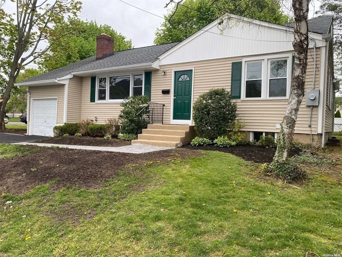 Newly renovated ranch home in close proximity to town and LIRR station. New gorgeous kitchen and two new full bathrooms. Newly black topped double driveway, new flooring throughout. Full unfinished basement. Proof of FICO score and rental application required. All information included but not limited to taxes, lot size and age of property are deemed to be confirmed by renter.