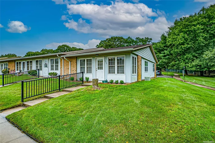 Welcome to Leisure Village, a 55+ gated community with 24-hr security. This charming end-unit Greenbriar model offers a heated and air conditioned porch, two spacious bedrooms, updated bathroom, kitchen with quarts countertops, ample storage space, convenient back door entrance, vinyl flooring all throughout, newer windows, new hot water heater, new washer/dryer and updated A/C with heat pump adding efficiency. This condo is perfectly nestled at the end of the street, next to a private wooded location, and conveniently located near the west gate entrance of the community, coming and going is a breeze. New siding to look forward to and be replaced in November, all included in your monthly common charge. Move right in and enjoy everything that this home has to offer! No pet Policy as per Leisure Village and one car per person Policy.