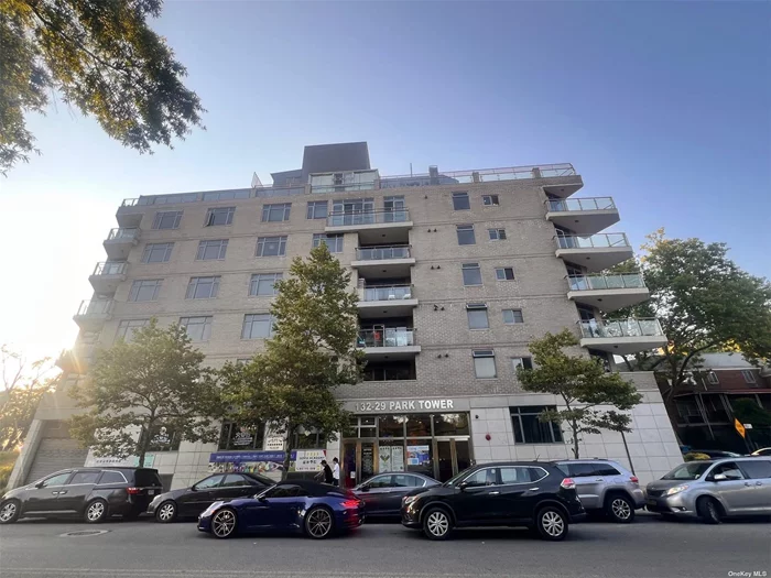 Condominium pristine 2 bedrooms 2 Full baths in a convenient location in Flushing is featuring the central AC, elevators, laundry in the basement, balcony, an indoor parking #10 ($50, 000) Excluded, and some light furniture, low common charge monthly $253.40, yearly taxes $3495, unit gross sqft 900, interior sqft 725, nearby supermarkets, Home Depot, botanical garden and two blocks to Main Street. It is convenient to all.