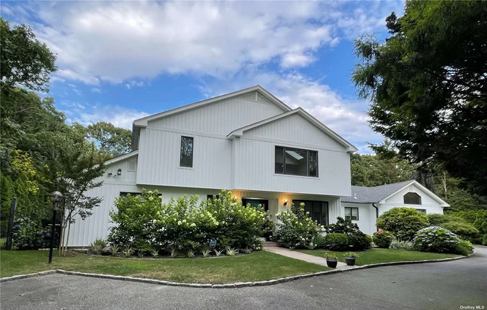 Tucked away on a quiet treed Cul-de-sac, this 3800 Sq. Ft. Farm Ranch has 10 Rooms, 4/5 Bedrooms, 3 New Custom Baths, & is All Updated With The Finest Of Materials & Workmanship. This home exudes Pride of Homeownership with A Beautiful New Quartz, SS Appliance, Center island Eat In Kitchen, a semi open Floor Plan, All Hardwood Floors & All Done In Neutral Colors. Anderson Sliders In Many Of The Rooms To Bring You To The Country Club Yard with Patios for Al Fresco Dining. The 2nd Floor Bedrooms have Access To Outside Deck for Star Gazing or Sun Bathing. This Flat Acre + has IGS, an In-Ground Salt Water Heated Pool & Professional Tennis Court ( Can Be for Pickle Ball too ). Come and see if this Magnificent home checks off all your boxes.....This home offers your Family A Real Total Package Seeing is Believing !!!!!