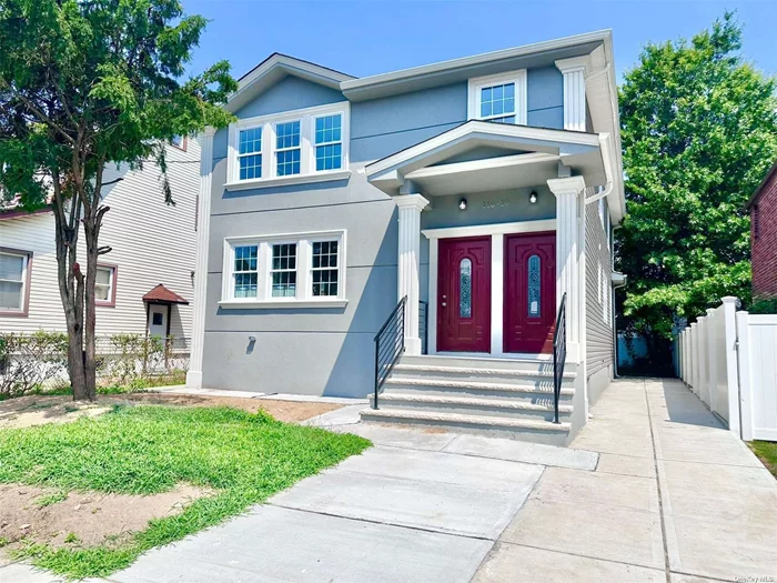 Welcome to this newly built 2 family 3/3 bedroom 5 full bath home. every floor consists of 3 large bedrooms, and 2 full baths. The basement consists of a a seperate entrance a full bath and a large open space with washer dryer room.