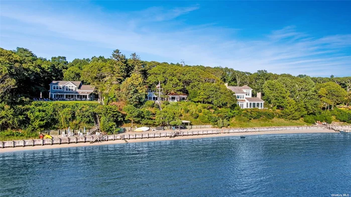 2024 Rates: October $10, 000/2025 Rates MDW-LD $80K, June $15K, July $27K, A1-LD $30K, Sept $17K, October $15K. This property is a stunning waterfront home located on West Cove in the exclusive Nassau Point area. Offering breathtaking views of the Great Peconic Bay, Robins Island, and New Suffolk, this home exudes charm and sophistication. The main level boasts two spacious great rooms, an enclosed three-season room, an eat-in kitchen, a dining room, and a primary en-suite bedroom. The finished basement includes two additional bedrooms, a full bathroom, and a media room, while the second floor features two more bedrooms and another full bathroom. The property&rsquo;s grounds are beautifully landscaped and elevated, with a mahogany deck, stone patio, outdoor dining area, and stairs leading to a raised platform beach with a pergola, providing easy access to the Bay for a refreshing dip.