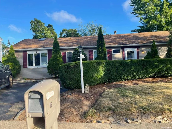 Welcome to this Beautiful 3 Bedroom 1 Bathroom Ranch in Central Islip!!!! The Kitchen was renovated 3 years ago. Formal Dining, Spacious Principal Bedroom with a Skyline Window, Bright Large Living Room. Spacious Backyard, New Siding, Located near Shopping Centers, Schools, and Transportation.