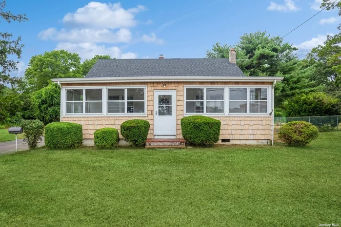 Welcome to this charming 2 bedroom, 1 bath ranch with an enclosed front porch and detached garage nestled on a spacious property featuring: hardwood floors, comfortable living room, and eat-in kitchen with some updates. Other enchanting flourishes include unique entryways, ceiling moldings, hot hat lighting, rounded tub enclosure, and even an ironing board tucked away in the kitchen wall. The enclosed front porch is perfect for enjoying morning coffee or relaxing evenings. The rear composite covered deck with gas firepit is ideal for outdoor dining and entertaining. The full basement offering ample storage space and the walk-up attic (which could easily be finished) offers additional storage or potential for expansion. The detached garage offers a convenient parking and storage solution. The large property gives you plenty of room for gardening, pool and outdoor activities. Located in an often requested neighborhood, this home combines classic charm with modern conveniences. LOW taxes and eligible for STAR!