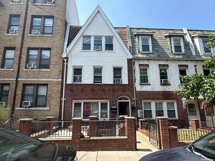 Nestled in the vibrant heart of Astoria, this two-family attached home offers a unique opportunity for investors or families looking for a property to customize and make their own. The property needs renovation and the seller prefers all cash buyer.