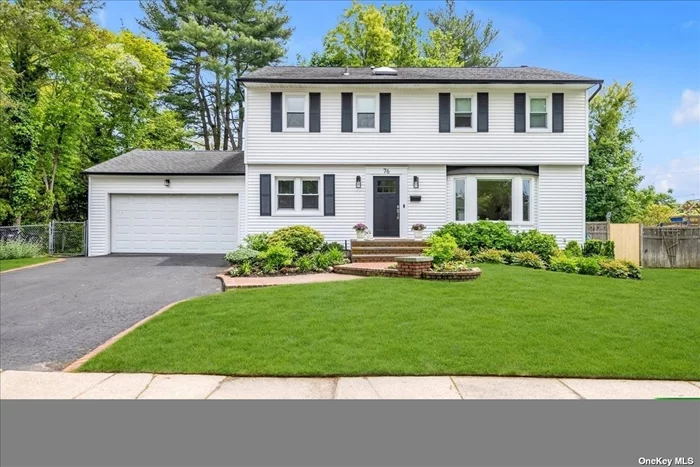 MOTIVATED SELLER Entertaining Offers!!  Introducing a Beautifully Sun-Filled Center Hall Colonial In East Birchwood. Brand New 2023 Siding, Windows, Gutters & Leaders, Brand New 2023 Gas Heating System, 2018-Central AC, Full Yard Underground Sprinkler System. Updated Inside & Out, Open Concept Living Room/Dining Room Combination, Cozy Family Room, Hardwood Floors, Led Lighting, Forced Hot Air System, Main Level Powder Room, East Facing Eat In Kitchen w/ Stainless Steel Appliances Overlooking Private & Bright 1/4 Acre Backyard. Anderson Slider Doors leading to Spacious Deck For Entertaining. Second Floor Living boasts 4 Bedrooms, Incl. A Luxurious Primary Suite w/ High ceilings, walk-in + double closets, & bath with skylight, soaking tub & shower.  The finished lower level boasts a Large Laundry Room w/ Storage & expansive open space for relaxation. Conveniently located near the L.I.E., parkways, lively shops, parks, schools, beaches, premier sporting venues, and a variety of dining options.