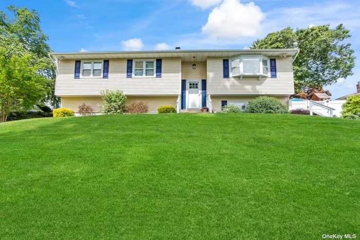 Unpack your bags and move right in to this beautiful Hi-Ranch in the Connetquot school district! Tastefully renovated kitchen with stainless steel appliances, large island, and marble back splash , updated bathrooms, including an en-suite in the large primary bedroom. Crown moulding and hi-hat lighting throughout. Hardwood floors on the main level with luxury vinyl flooring on the lower level. Professionally landscaped yard with in-ground sprinkler system. Also Enjoy a patio and Trex deck in the back yard. Lower level can also be used as guest suite with a large full bathroom. Close to Long Island Expressway, Ronkonkoma train station and Islip airport. Don&rsquo;t miss this one, it won&rsquo;t last!