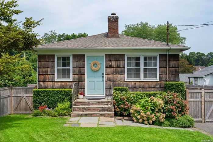 Beautiful 2/3 bedroom ranch located in the heart of Stony Brook. Home boasts tons of updates with hardwood floors, new bathrooms, new porcelain tile, new roof, and cozy living room with vaulted ceiling and fireplace. Newly fenced property with shed for extra storage. Low taxes, close to shops, beach, hospital, university, LIRR, and museums. Immaculate and move-in ready! Three Village Schools!