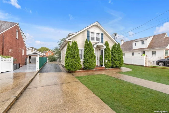 A great 3-bedroom two bath Mineola Cape Style home with unfinished basement, separate entrance.