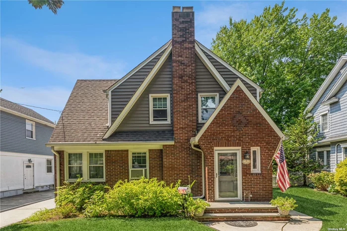 Welcome to this magnificently maintained two-family home situated on a beautiful tree-lined street within the Village of Floral Park. The welcoming foyer leads to both apartments: Enter the first floor apartment into an inviting living room with a gas burning fireplace. The sunroom is a perfect location to enjoy your morning coffee or relax with a good book. Spacious updated kitchen with granite countertops and plenty of custom oak cabinets, full updated bathroom, large bedroom with a double closet, formal dining room which could be converted back to 4th bedroom. You will find warm solid oak floors through-out most of the house. The second level apartment has a full bathroom, new kitchen, living room, huge bedroom with a walk-in closet, 2nd large bedroom with an alcove perfect for an office or dressing area, staircase to full attic, full basement with laundry room and sink, utility room with 2 gas furnaces, 2 hot water heaters, 2 electrical panels, plenty of storage. The fenced-in backyard provides a perfect space for outdoor entertaining, 2 car garage, private driveway. All conveniently located close to town, shops, Long Island Railroad, schools, houses of worship, parkways and public transportation.