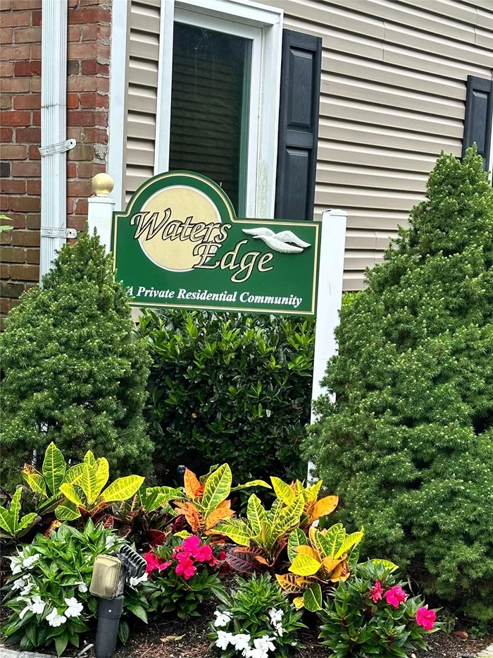 Welcome to Waters Edge where downtown Patchogue is at your fingertips! This Spacious ground floor unit has been well maintained has great closet space & open floor plan. Beautiful custom moldings. Community offers In Ground Heated Salt Water Pool, Playground & Laundry rooms throughout complex.