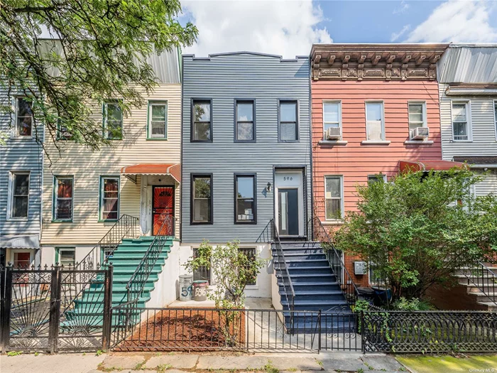 This is an amazing opportunity to own this gorgeous three Ground 2 family property, located In The Heart Of Bushwick, This fully renovated townhouse is the perfect combination of high-end finishes, modern technology and impeccable details , has lots of sunlight throughout! this beauty offers 5BR X3.5BA, 1st Floor:18*50 sqft/ 2nd Floor: 18*40 Sqft / 3rd Floor: 18*40 Sqft. A spacious living room with formal dining room. High-end kitchen with marble countertops, 1 half bathroom in the 2 floor, An open layout. hardwood flooring,  And there is a huge deck in the backyard. 3 bedrroms with 2 full baths on the 3FL. newly upgraded Italian material bathroom in the master bedroom, lots of detailed work done throughout the unit , with stainless steel appliances. Newly replaced Double Windows, a high celling, Glass high-grade handrail. A private backyard for your family to relax and entertain. This masterfully re-imagined home is centrally located in the crossways of Bushwick, Van Buren St. You are moments away from great dining establishments such as Santa Panza, Concrete, Whiskers Bakery, Little Mo, and Ornithology Jazz Club, as well as local parks that feature playgrounds and basketball courts such as Jesse Owens. Nearby public transportation J/M Train take you directly to Manhattan. this house is waiting to become yours. price to sell! won&rsquo;t last.