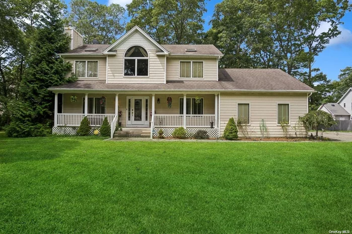 Welcome to this young Victorian style colonial located on a quiet end of the block. The covered porch leads you to the 2 story entry foyer, formal living room with cathedral ceiling and fireplace to warm you up on cold winter nights. The formal dining room has direct access to the large eat in kitchen with island and granite throughout. The den offers additional living area and perfect for entertaining. Upstairs, there is a spacious main bedroom with high ceilings, walk in closet and private bath with separate shower, jacuzzi bathroom and double sinks. 2 additional bedrooms and a guest bathroom on the second floor. For more possibilities, the home includes a full basement with high ceilings, so much finished and unfinished storage area. Enjoy the back yard with privacy and a deck off the sliders off the kitchen. This young home also includes a side entry garage with access to the kitchen for easy access. Great home!