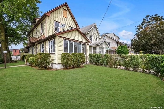 This single-family Colonial home, a true diamond in the rough, is located in Hollis, Queens. The property features a full basement, a walk up attic, a spacious living room, a formal dining room, a kitchen with a dinette, a 7.5 X 15 den,  three bedrooms, and one and a half bathrooms. Additionally, it includes a detached one-car garage and sits on a 24 x 100 lot. The property has been neatly prepped for you to unleash your imagination and design your dream home. With an open canvas from the walk-up attic down to the basement, the possibilities are endless. Conveniently located, this home offers easy access to public transportation, the LIRR, schools, playgrounds, the Grand Central Parkway, places of worship, and more. Don&rsquo;t miss this incredible opportunity!