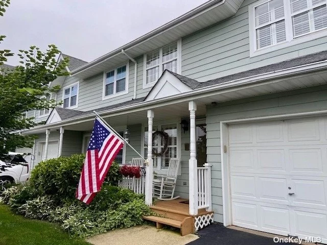 Welcome to 17 Sunwood Circle - Your Ideal 2-Bedroom Townhouse in the Park Row Community of Central Islip Discover the perfect blend of comfort and convenience with this charming 2-bedroom, 1.5-bath townhouse with custom Plantation Shutters located in the heart of Central Islip. This perfectly manicured community is situated close to shopping, parks, the railroad and offers both tranquility and convenience. This spacious and sundrenched unit offers a vibrant lifestyle within walking distance of all the community amenities. Enjoy a sun-filled living area featuring a vaulted ceiling and floor-to-ceiling windows that create a welcoming and open atmosphere. The sliding glass door opens to a newly renovated deck and backyard, ideal for grilling or savoring your morning coffee. The front porch offers a quiet area to enjoy a friendly conversation or dive into your newest favorite book.  The large eat-in kitchen, complete with a pass-through feature, is perfect for entertaining guests. The adjacent dining area and living room flow seamlessly, making hosting gatherings both enjoyable and effortless. The second floor features two generously sized bedrooms, each designed with comfort and functionality in mind. There is an updated full bath just outside the bedroom doors. The master bedroom includes a large walk-in closet that offers potential for conversion into a full bath. Versatile Finished Basement: The full finished basement provides a world of possibilities, including a large storage room and an extra-large laundry room, perfect for added storage or a hobby space. As a resident, you have exclusive access to a range of fantastic amenities, including 3 inground pools with a lifeguard, tennis and pickleball courts, an enclosed playground, a huge modern gym, a game room, and a party hall with a kitchen. All these amenities are secured with a resident fob, ensuring privacy and security. The 3 pools cover everyones needs. There is an adult lap pool, a family pool, and a kiddie pool. Enjoy all the benefits of a vibrant community while having easy access to transportation and everyday essentials. The roof is approx 10yrs old, Central air was updated approx 8 yrs ago, water heater is approx 3 yrs old, dryer is 1 yr old, washer and range are 3 yrs old. This community is also equipped with security cameras in all common areas and a dusk till dawn secuirty patrol.