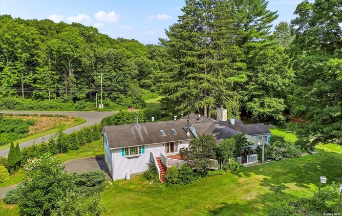 Unique opportunity to own two homes in the same lot (guest house and main house). Here is one of the most exclusive locations in Sandy Hook CT. This tranquil home site of 3 BR 3 BATH sits in Approximately 1.2 private acres With an extra 2 story home, a true 2 BR suite of 1.600 sqft which? Includes huge 2 car garage. The main house it is a charming? Ranch style with a high Ranch profile Due to its indoor two car Garage with private driveway in One side and another in the main Entrance. This home features generous Living space of approximately 2.350 sqft which includes on. The main level 2 BR with their Own bathrooms , a master BR With walk in closet and Roman? Bathing with ?separate Standing glass shower. In addition this unique home has an office library, family room With wood burning fireplace, living Room dining with wood burning Fireplace, eat in kitchen with Skylights , an outdoor of peaceful Oasis of secluded decks and patio.