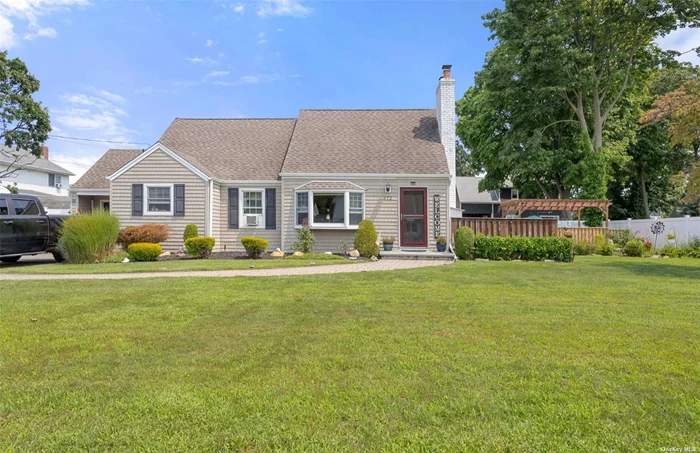 Welcome to this beautiful custom cape in the heart of Bethpage with an Oversized Lot! Home features Hardwood floors throughout the house . Anderson windows , eat in kitchen , full finished Walk out basement with egress windows . fenced in backyard with deck . Double car driveway , walking distance to all public transportation. Sold as-is!