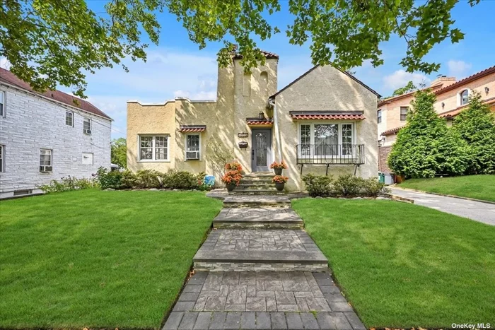 Charming ranch-style house offers a comfortable and inviting living space on one level. Situated on an oversize lot in the heart of Bellerose Manor.The spacious living room is highlighted by a charming fireplace, creating a warm and inviting atmosphere. A delightful sunroom offers a tranquil space to enjoy the outdoors from the comfort of the indoors. It&rsquo;s a versatile area that can be used as a reading nook, plant sanctuary, or a spot for morning coffee.The heart of the home, the eat-in kitchen, is spacious. It includes plenty of counter space, cabinetry for storage, and room for a dining table, making it ideal for meals and casual gatherings. The formal dining room offers a large space great for hosting dinners and entertaining .Three cozy bedrooms, each providing ample space for relaxation and rest. The bedrooms are well-lit with natural light and offer sufficient closet space. A well-maintained hall bathroom featuring modern fixtures.The full, unfinished basement presents an excellent opportunity for new owner to create their own space it offers a recreation room, laundry room and utility room.The huge private backyard is a standout feature, offering a serene and secluded space for outdoor enjoyment. A one car garage with side veranda great for outdoor entertaining, lots of parking plus a private driveway. Close to public transportation, shopping , resturants and so much more.