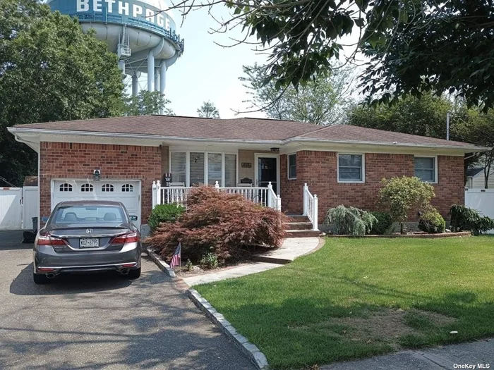 Updated Ranch on a huge lot. Brick front. No neighbor in rear. Bethpage schools. 3 Bedrooms, Full Bath, Master bath, NIce Deck with auto shade, Two large sheds. Full finished basement with full bath. Move in ready! Great neighborhood and schools.