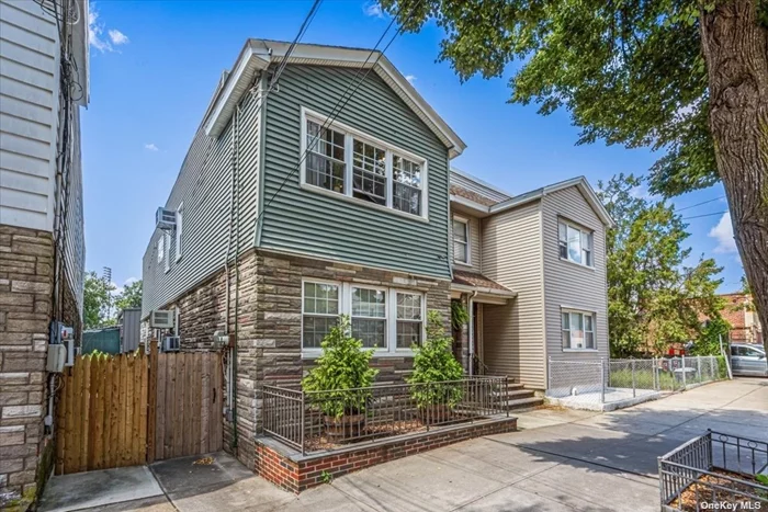 This two-family house was renovated in 2015, Located close to everything: public transportation, schools, shopping, and more. It is also Close To NYC. Two box-room apartments and a full-finish basement can be used legally as a family/recreation room along with a private backyard.